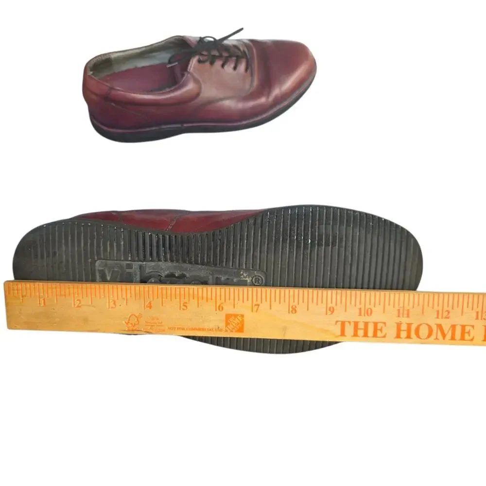 Rockport Men’s Oxford Dress Shoes Vibram Soles Burgundy Leather Size 10